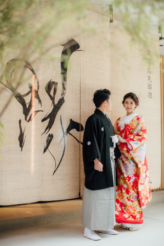 ENISHI PHOTO WEDDING_暖簾前