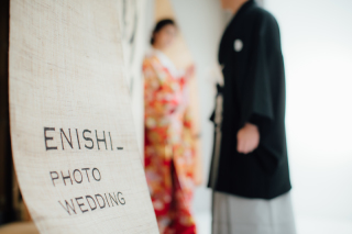 ENISHI PHOTO WEDDING_暖簾前