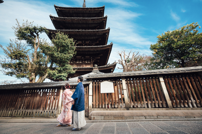 【東山】京都街並みでののロケーション撮影１着［色打掛or白無垢］データ150カット付き