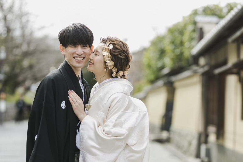 【東山】京都街並みでののロケーション撮影１着［色打掛or白無垢］データ150カット付き