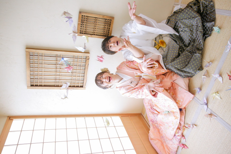 折り鶴シャワー!!