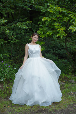 ボートネックバックあき　00357