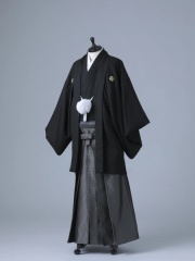 正絹黒×黒格子