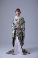 蝶　雪輪　枝垂れ桜 IU00137