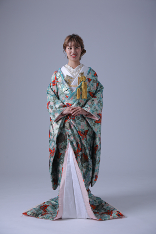 蝶　雪輪　枝垂れ桜 IU00137