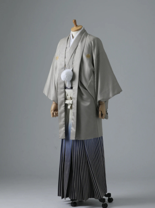 ベージュ×青シルバーグラデーション