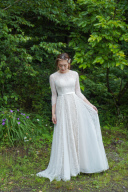 七部袖レースジョーゼットスレンダー　00531