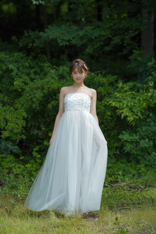 胸元花モチーフチュール　WD06501