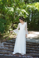  総レースVネックパゴダスリーブ　WD00542