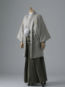 ベージュ×茶緑ストライプ