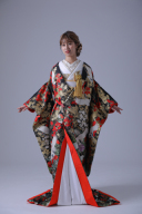 金工霞文様　四季花　鶴 IU00288