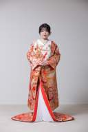 金糸桔梗　金雲取文梅　鶴　IU0336