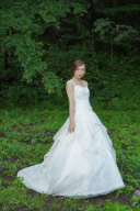 銀スパン花刺繍　ランダムフレア 60689