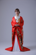 金友禅　鶴　若松　紙散らし IU00045