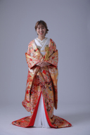 金糸桔梗　金雲取文　梅　鶴 00336