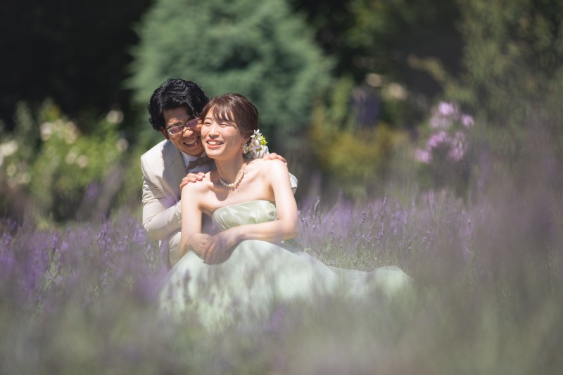 ラベンダーと笑顔