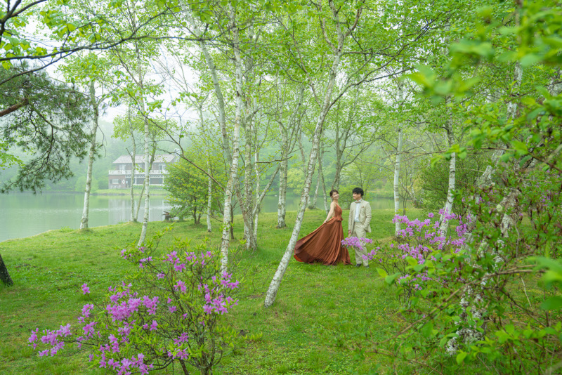 霧がかって幻想的に