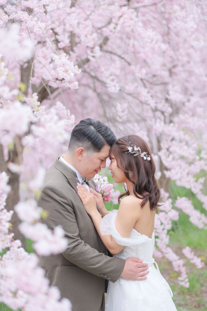 おでこをくっつけて