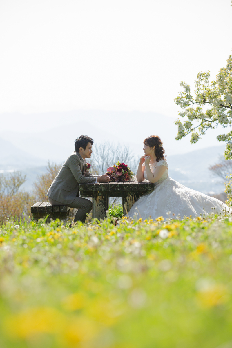 ベンチで一休み