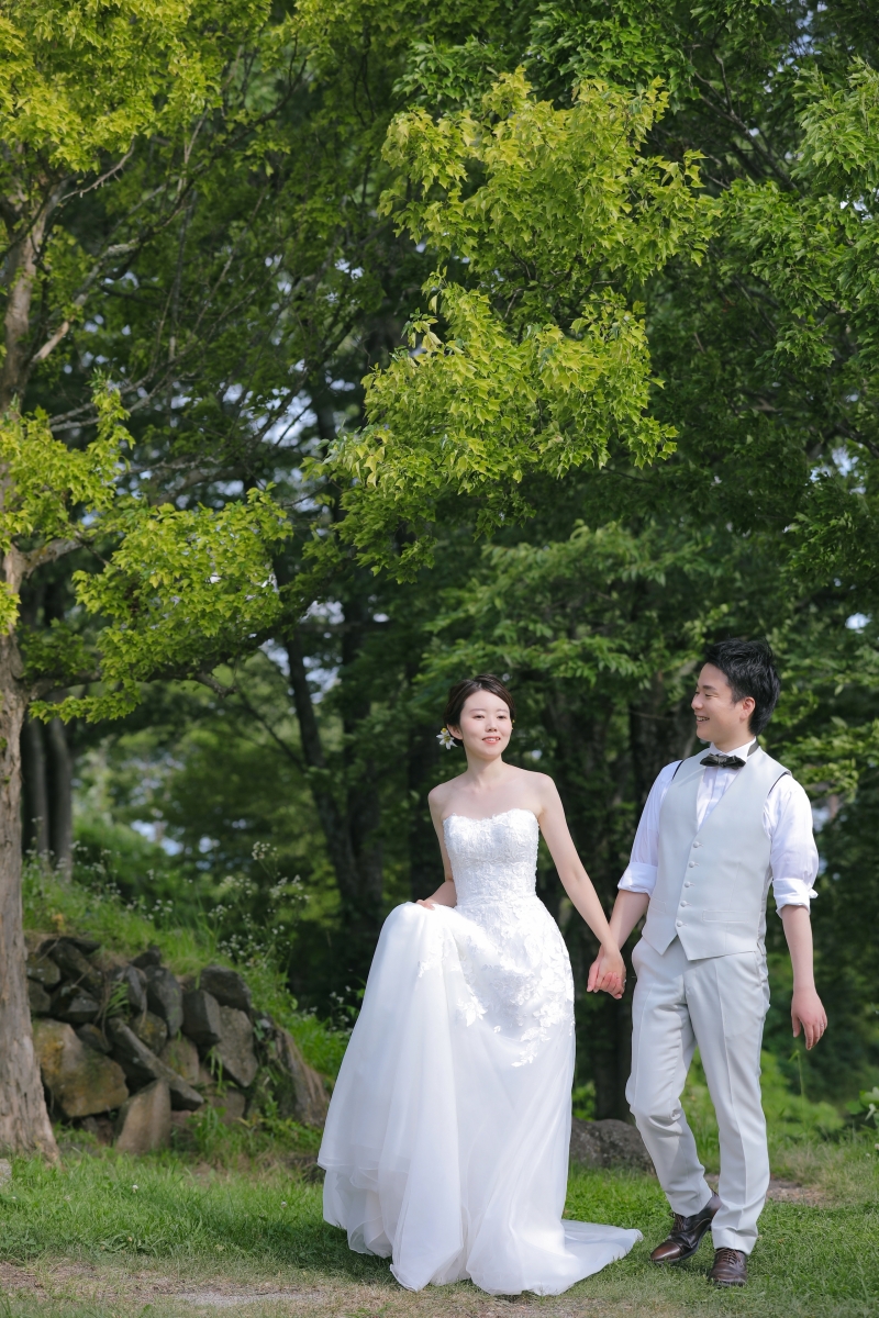 歩きながらのショットも!