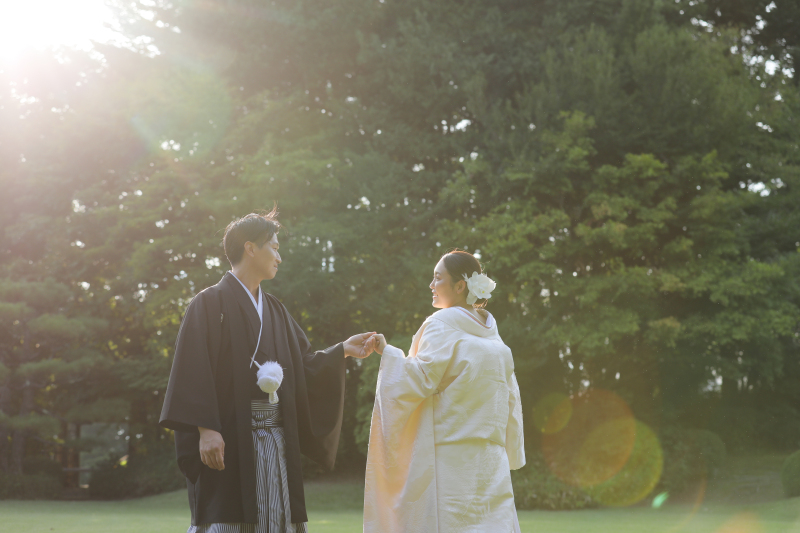 夕暮れの万酔園