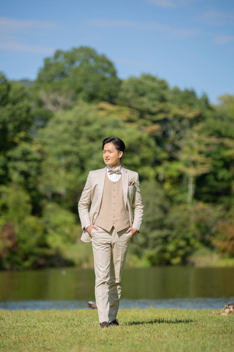 ご新郎様のソロカット！