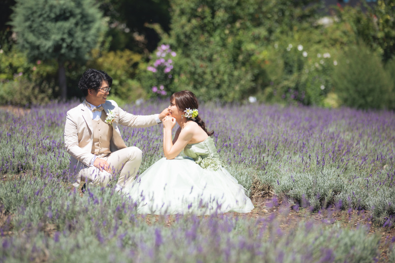 ラベンダーと一緒に