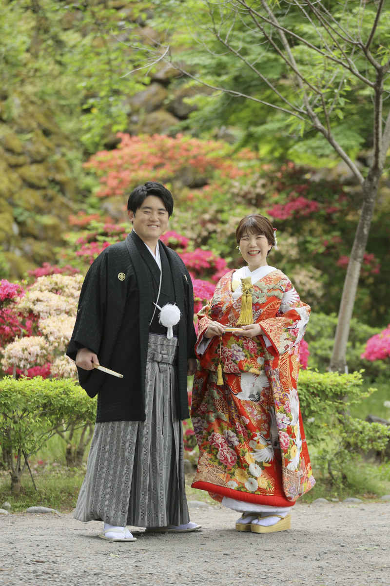 お花に囲まれて