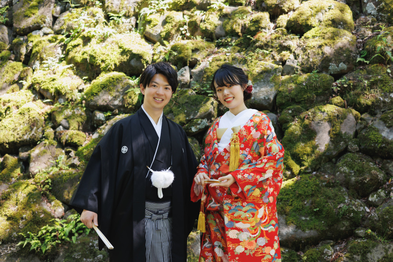 その石垣の前で♪