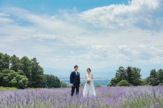 ラベンダー、ロッジ撮影