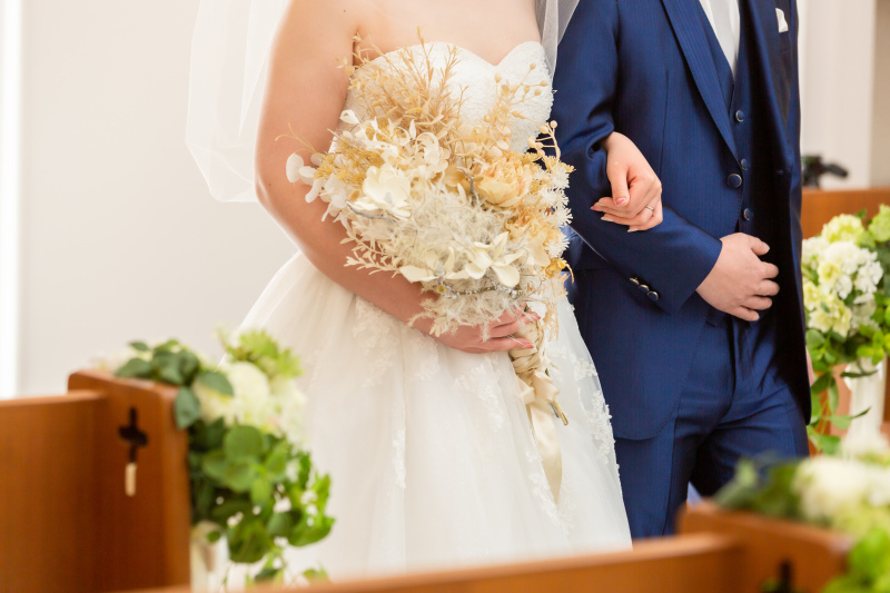 二人で歩くバージンロード