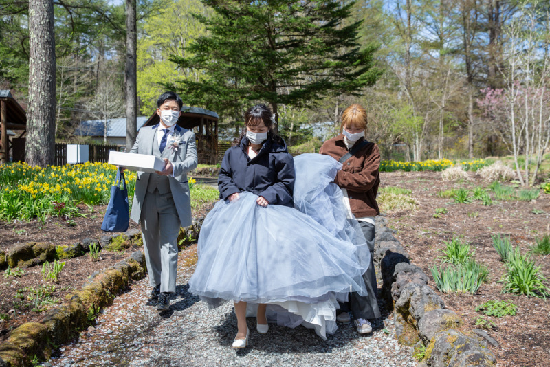 メイクさんも一緒に。