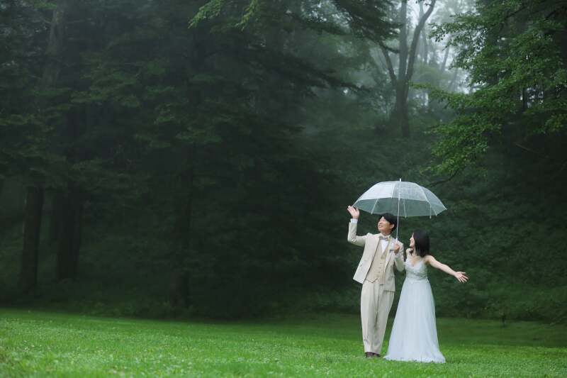 雨の日のタリアセンで。