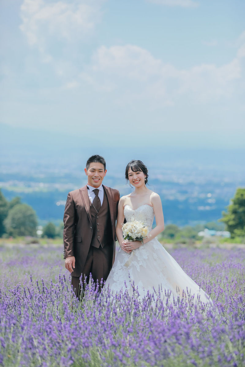 ラベンダー畑で