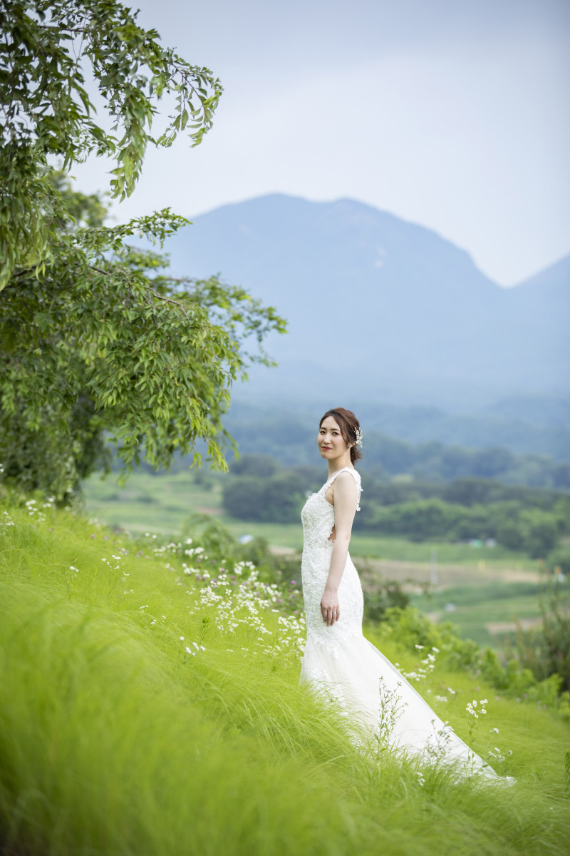 飯綱山公園山上にて。