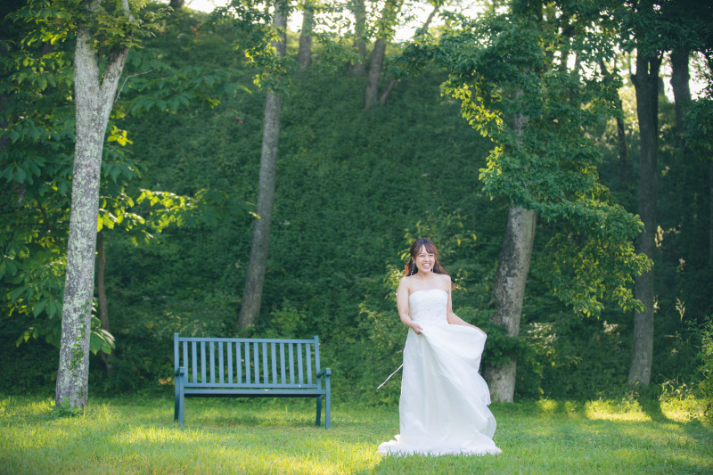 笑顔いっぱい新婦さんのソロカット