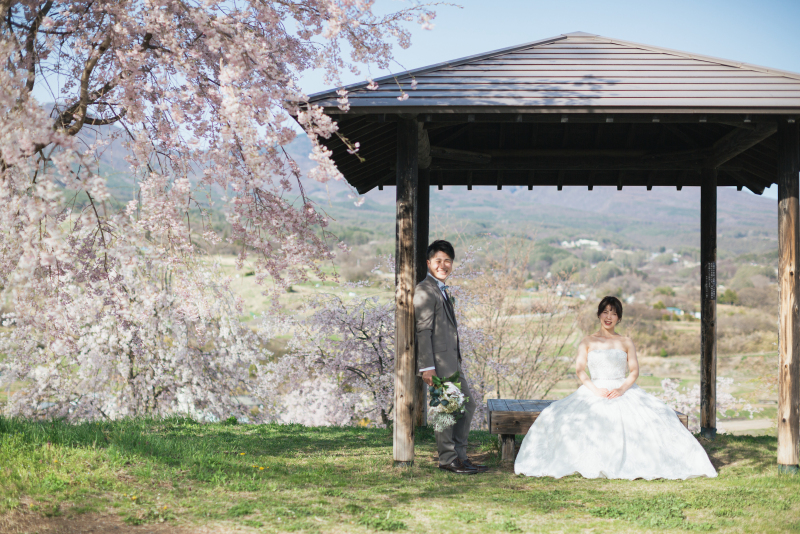 軽井沢で桜撮影