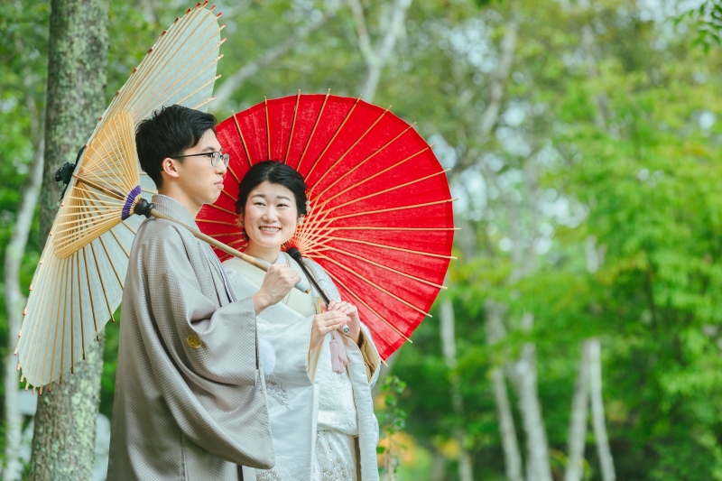 和傘ショット！