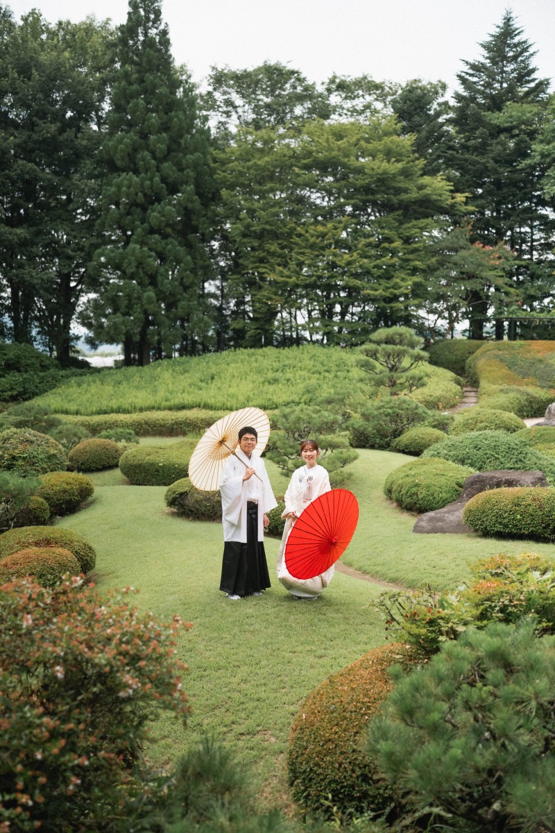 素敵な庭園で一枚！