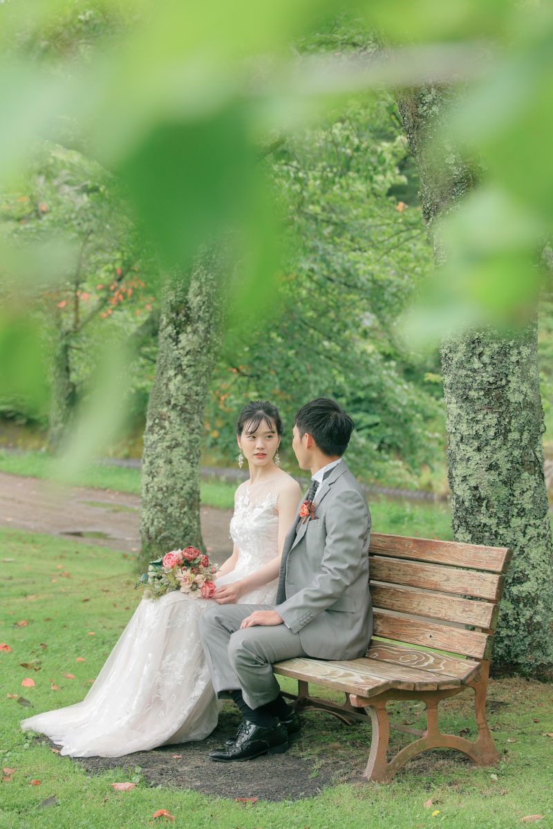 ベンチで一休み