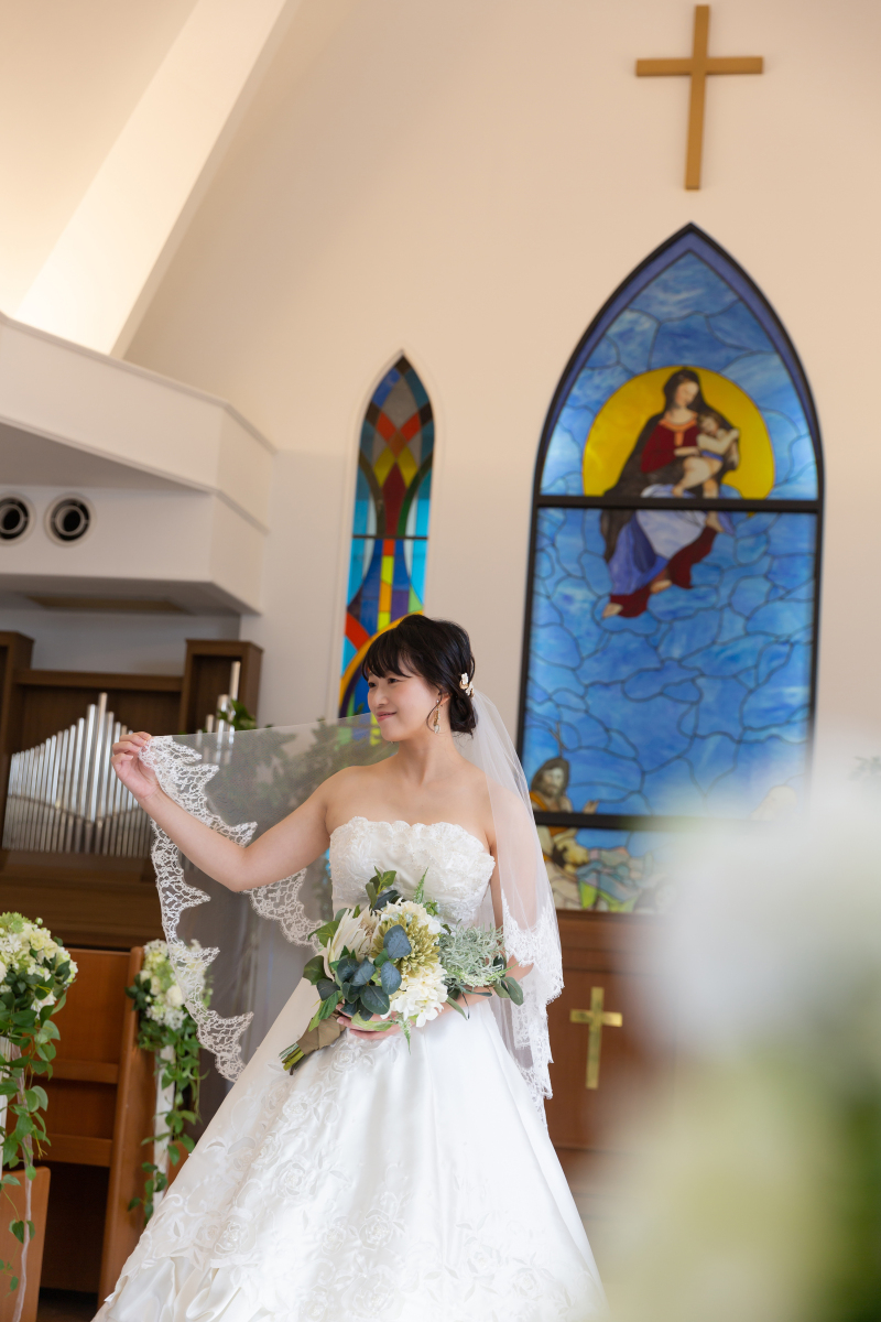 ヴェールも使って