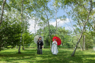 STUDIO AQUA 軽井沢店（スタジオAQUA）_緑の中で楽しむ和装ロケーション