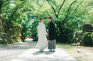 軽井沢の大自然の中で、和装と洋装の両方を楽しめるプラン