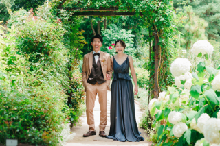 ドレスでの前撮りとチャペルフォト、両方を楽しめるプラン。