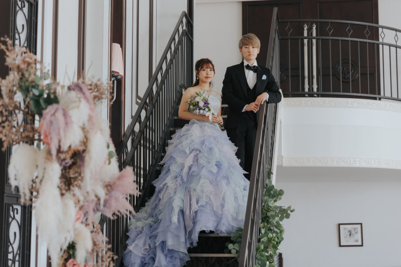 披露宴会場内にある”大階段”にて