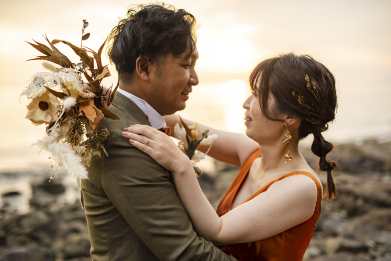 夕日をバッグに