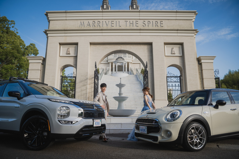 大階段では愛車ショット♡