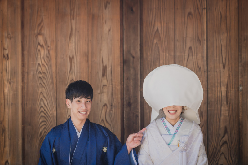 綿帽子でお茶目ショット!