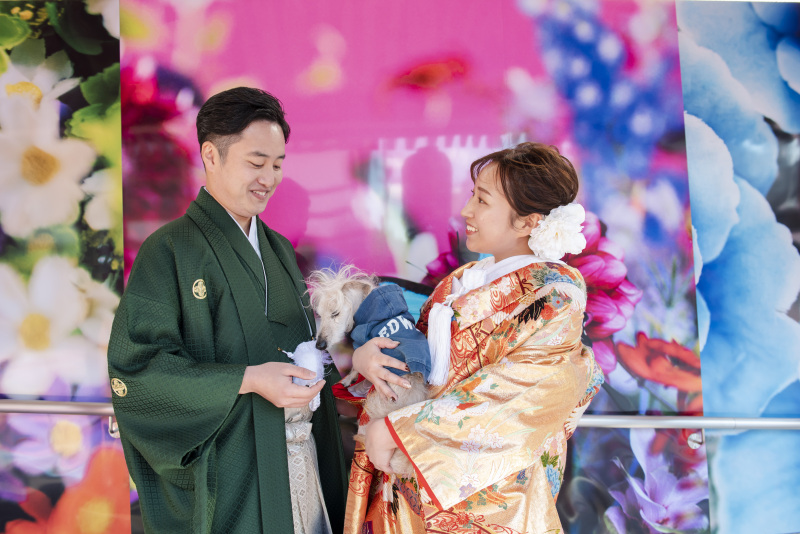 愛犬さんと記念写真