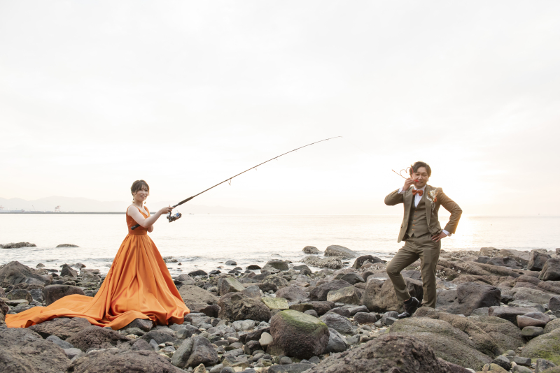 釣り好きの新郎様